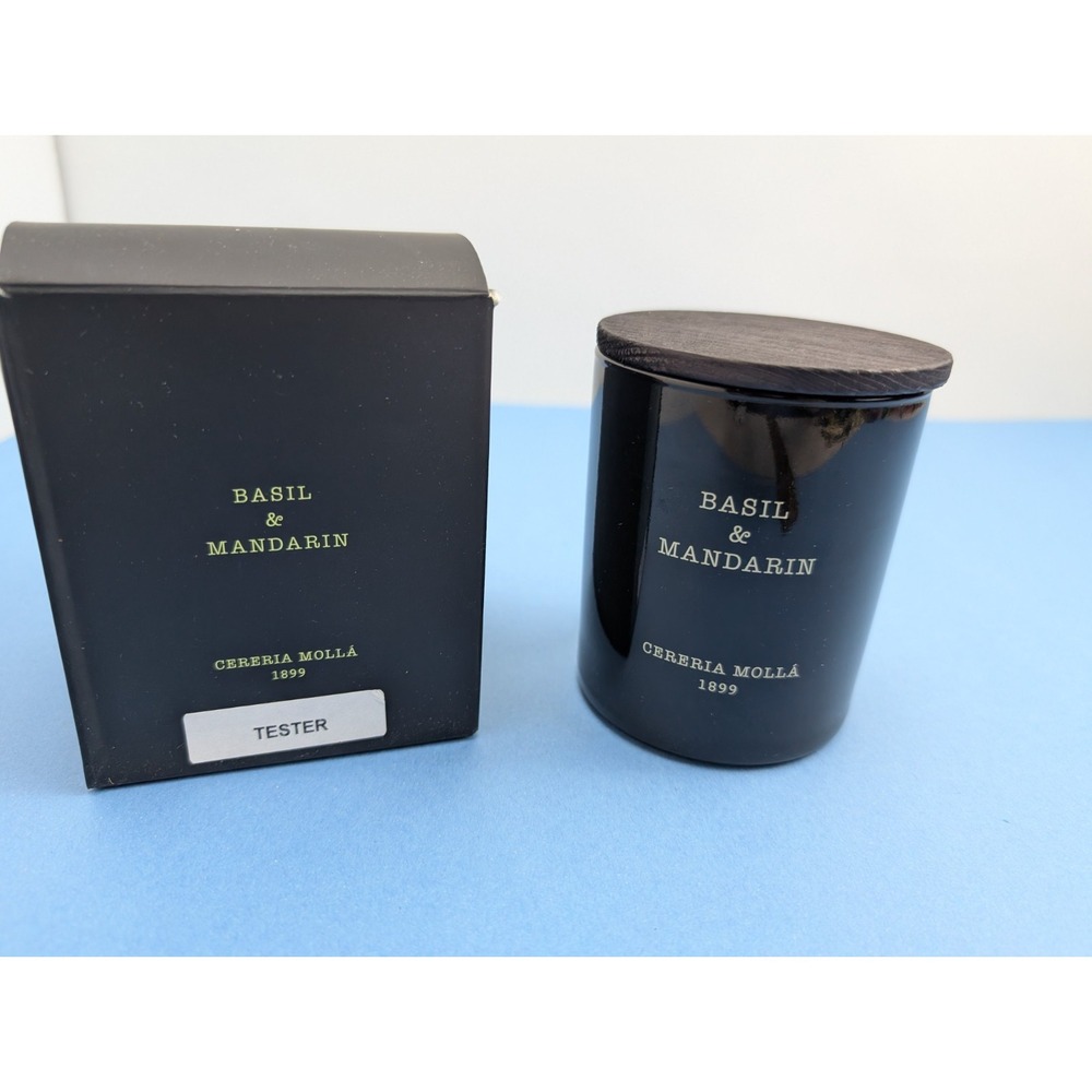 Cereria Molla Basil & Mandarin Candle 8 oz. Tester Made in Spain